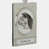Een slapende engel verzilverd banner ornament (Rechts)