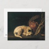Een slapende hond met Terracotta Pot van Gerrit Do Briefkaart (Voorkant / Achterkant)
