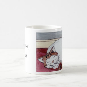 Een slapende kat is een gelukkige kat! koffiemok