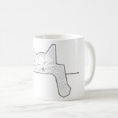 Een slapende kat koffiemok (Voorkant rechts)