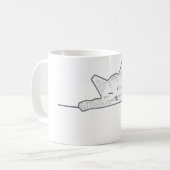 Een slapende kat koffiemok (Voorkant links)