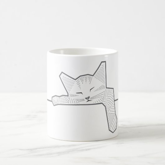 Een slapende kat koffiemok (Center)