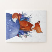 Een slapende kleine vossenpuzzel legpuzzel (Horizontaal)