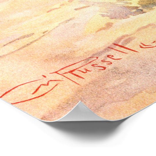 Een slecht huis van Charles Russell, Westerne kun Poster (Hoek)