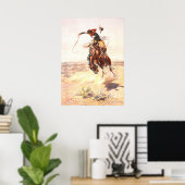 Een slecht huis van Charles Russell,  Westerne kun Poster (Thuiskantoor)