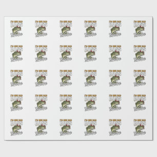 Één slechte baars opa vissen vintage vector ontwer cadeaupapier