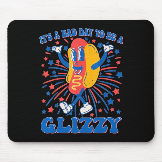 Een slechte dag om een glizzy 4 juli hotdog grappi muismat (Voorkant)