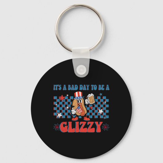 Een slechte dag om een glizzy grappig te zijn 4th sleutelhanger (Voorkant)