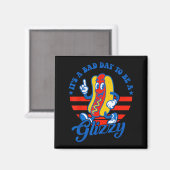 Een slechte dag om een glizzy grappige 4 juli hotd magneet (Voorkant / Achterkant)
