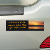 Een slechte dag op het strand bumpersticker (Op auto)