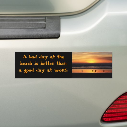 Een slechte dag op het strand bumpersticker (Op auto)