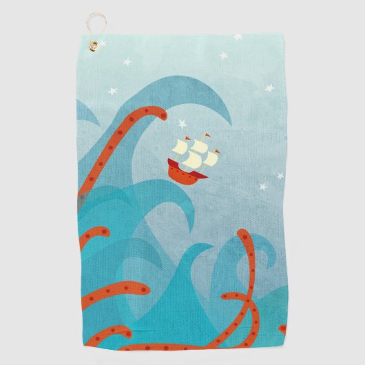 Een slechte dag voor de redders golfhanddoek (Voorkant)