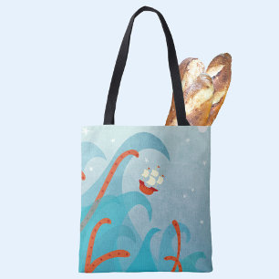 Een slechte dag voor zeelieden Nautical Seascape Tote Bag