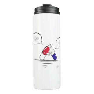 een slechte geneesmiddelinteractie, thermosbeker