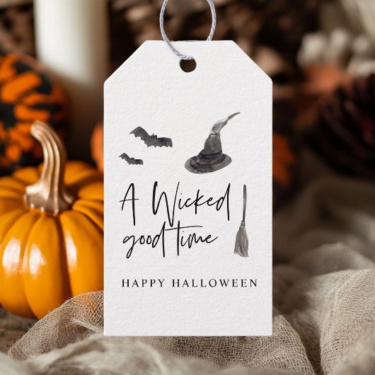Een slechte tijd | Happy Halloween Cadeaulabel