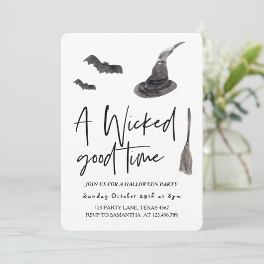 Een slechte tijd | Happy Halloween Kaart (Staand voorkant)