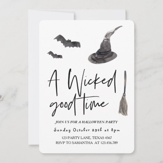 Een slechte tijd | Happy Halloween Kaart (Voorkant)