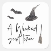Een slechte tijd | Happy Halloween Vierkante Sticker (Voorkant)