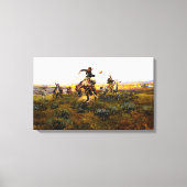 Een slechte van Charles M. Russell Canvas Afdruk (Voorkant)