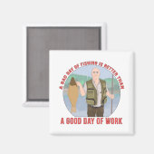 Een slechte visdag is beter dan een goede dag van magneet (Voorkant / Achterkant)