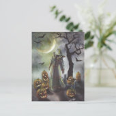 Een slechte wandeling bij Halloween. Briefkaart (Staand voorkant)