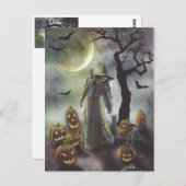 Een slechte wandeling bij Halloween. Briefkaart (Voorkant / Achterkant)