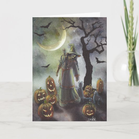 Een slechte wandeling bij Halloween. Kaart (Voorkant)
