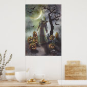 Een slechte wandeling bij Halloween. Poster (Keuken)