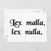 Een slechte wet is geen wet. briefkaart (Voorkant / Achterkant)