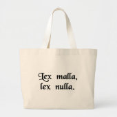 Een slechte wet is geen wet. grote tote bag (Voorkant)