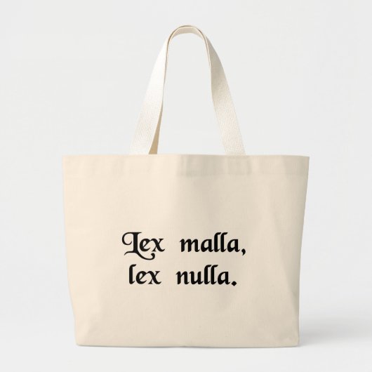 Een slechte wet is geen wet. grote tote bag (Voorkant)