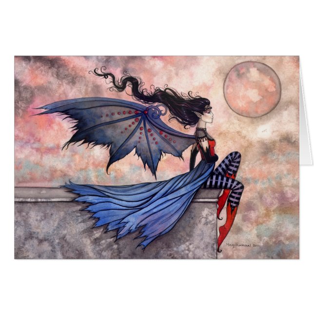 Een slechte wind gotische fee vampier Kaart (Voorkant Horizontaal)