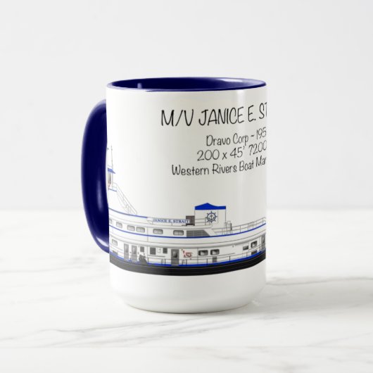 Een sleepboot genaamd Janice E. Straat Mok (Voorkant links)