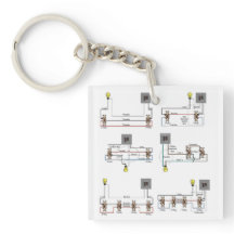 Een Sleutelhanger voor elektriciens met 3-weg diag