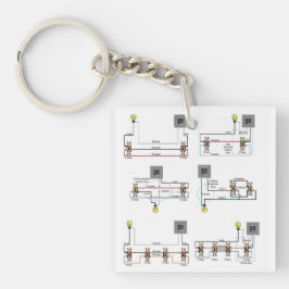 Een Sleutelhanger voor elektriciens met 3-weg diag