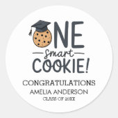 Een slimme cookie afstudeerklas van koekjes ronde sticker (Voorkant)