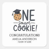 Een slimme cookie afstudeerklas van koekjes vierkante sticker (Voorkant)