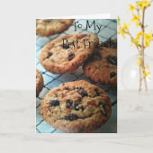 EÉN SLIMME COOKIE *BESTE VRIEND*-VERJAARDAG KAART (Gele Bloem)