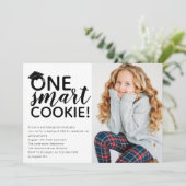 Eén Slimme Cookie Foto Kleuter Afgestudeerd Kaart (Staand voorkant)