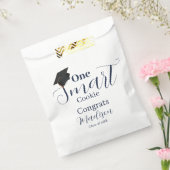 Een slimme cookie navy blauw afstudeerfeest bedankzakje (Gezegeld)