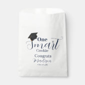 Een slimme cookie navy blauw afstudeerfeest bedankzakje (Voorkant)