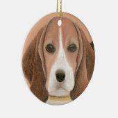 Een slimme hond. pasta keramisch ornament (Rechts)