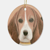 Een slimme hond. pasta keramisch ornament (Links)