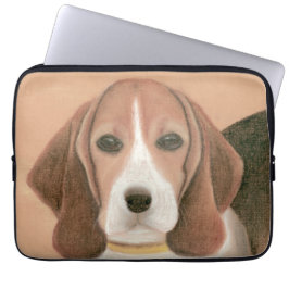 Een slimme hond. pasta laptop sleeve