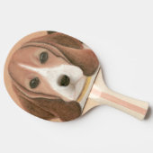 Een slimme hond. pasta tafeltennisbatje (Zijkant)
