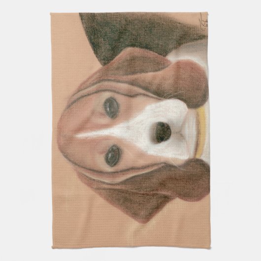 Een slimme hond. pasta theedoek (Verticaal)