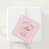 Een slimme koekjesmeisjes eerste verjaardag bedankjes labels (In situ)