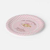 Een slimme koekjesmeisjes eerste verjaardag papieren bordje (Gekanteld)