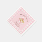 Een slimme koekjesmeisjes eerste verjaardag servet (Hoek)