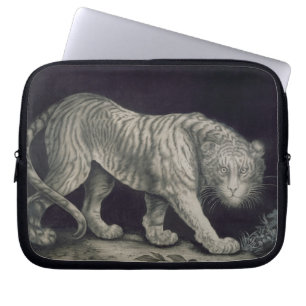 Een slingertijger (potlood op papier) laptop sleeve